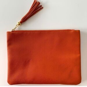 Elegant Orange Clutch with Tassel